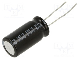 Capacitor: electrolytic; low ESR; THT; 2200uF; 16VDC; Ø12.5x25mm