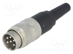 Connector: M16; male; for cable; IP40; plug; soldering; 300V; PIN: 6