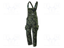 Dungarees; Size: XL; camo; CAMO; 255g/m2; protective bib pants