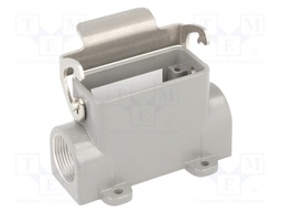 Enclosure: for HDC connectors; size 10A; with latch; angled; M25