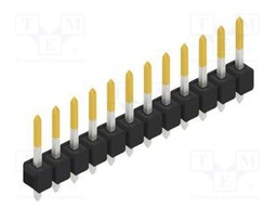 Connector: pin strips; pin header; male; PIN: 12; 2.54mm; THT; 1x12