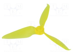 Propeller; yellow; Pcs: 4; Kit: 2x CW + 2x CCW; Number of blades: 3