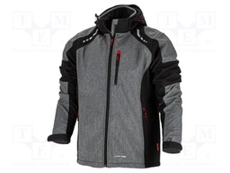 Softshell jacket; Size: XL; grey-black; with a hood; 300g/m2