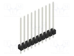 Connector: pin strips; pin header; male; PIN: 10; 2.54mm; THT; 1x10