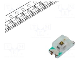 IR transmitter; 850nm; transparent; 120°; SMD; Dim: 1.6x0.8x0.6mm