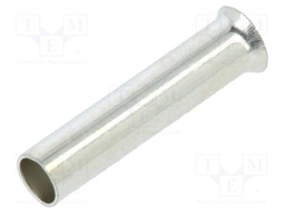 Tip: bootlace ferrule; non-insulated; copper; 2.5mm2; 12mm; tinned