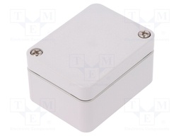 Enclosure: multipurpose; X: 50mm; Y: 65mm; Z: 35mm; TK PC; grey; IP66
