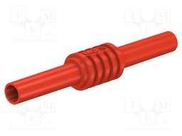 Adapter,socket; 4mm banana; 32A; 1kV; 62.5mm; red