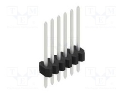 Connector: pin strips; pin header; male; PIN: 6; 1.27mm; THT; 1x6