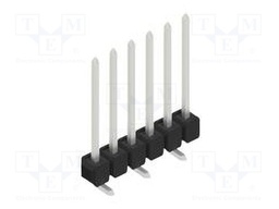 Connector: pin strips; pin header; male; PIN: 6; 2.54mm; SMT; 1x6