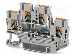 Splice terminal: rail; PA; L: 45.8mm; ways: 2; terminals: 4; W: 5.2mm