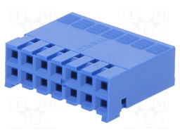 Plug; wire-board; female; DUBOX; 2.54mm; PIN: 14; w/o contacts