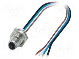 Connector: M12; socket; PIN: 4; male; 63V; straight; IP65; cables