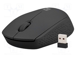 Optical mouse; black; USB A; wireless; No.of butt: 3; 10m