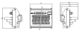 Transition module; Temp: -20÷60°C; W: 134mm; D: 80mm; H: 92.6mm; 1A