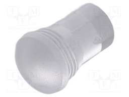 Fiber for LED; Ø5.2mm; L: 7.6mm; round; Front: convex; straight