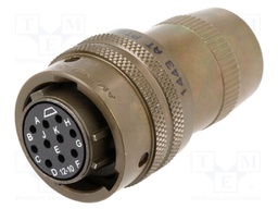 Connector: circular; MIL-C-26482, Series 1,PT; plug; female; 7.5A