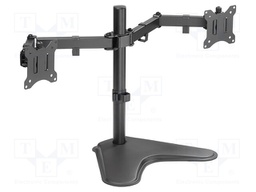Monitor holder; 8kg; 17÷32"; Arm len: 390mm; for two monitors