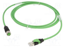 Cable: for sensors/automation; PIN: 4; 2m; 60VDC; 1.5A; Cores: 4; PUR