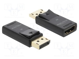 Adapter; DisplayPort plug,HDMI socket; DisplayPort 1.4; plastic