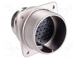 Connector: circular; female; PIN: 37; straight; crimped