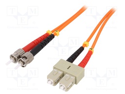 Connector: fiber optic; patchcord; multi mode duplex (MM); ST,SC
