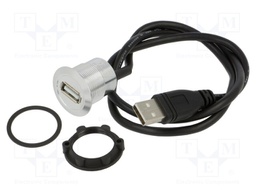 Adapter cable; USB A socket,USB A plug; USB 2.0; Len: 0.6m