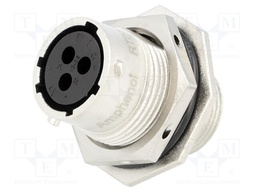 Connector: circular; Series: RT360; socket,plug; female; PIN: 3