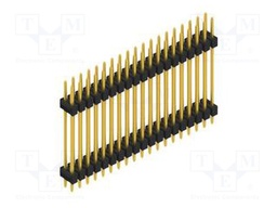 Connector: pin strips; pin header; male; PIN: 38; 2.54mm; THT; 2x19