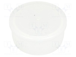 Plugs; Body: semi-transparent; Out.diam: 22.4mm; H: 9mm; Mat: LDPE