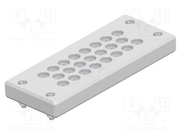 Multigate grommet; light grey; Holes no: 23; -40÷80°C; 4÷8.5mm