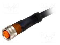 Connector: M8; 5m; female; PIN: 4; straight; plug; PUR