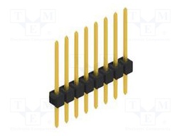 Connector: pin strips; pin header; male; PIN: 8; 2.54mm; THT; 1x8