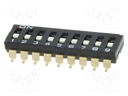 Switch: DIP-SWITCH; Poles number: 9; ON-OFF; 0.025A/24VDC; Pos: 2