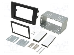 Radio mounting frame; Volvo; 2 DIN; black