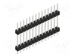 Connector: pin strips; pin header; male; PIN: 14; 2.54mm; THT; 1x14