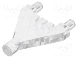 Fibre for LED; round; Ø: 3mm; for 3 LED's,with PCB mounting