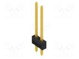 Connector: pin strips; pin header; male; PIN: 2; 2.54mm; THT; 2x1