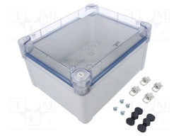 Enclosure: multipurpose; X: 194mm; Y: 241mm; Z: 127mm; polycarbonate