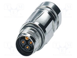 Connector: M17; plug; ST; PIN: 4; 630V; 25A; shielded; IP67; 3+PE