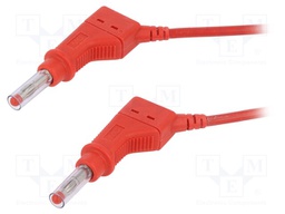 Test lead; silicone; 2m; red; 32A; Type: with sliding cover