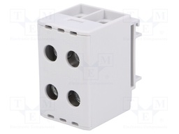 Splice terminal: rail; 1.5÷50mm2; ways: 1; terminals: 4; grey; TS35