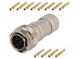 Connector: circular; Series: RT360; plug; female; crimped; PIN: 12