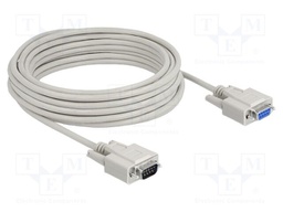 Cable; D-Sub 9pin socket,D-Sub 9pin plug; 10m; beige