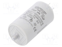 Capacitor: motors, run; 10uF; 475VAC; Ø36x70mm; -25÷85°C; ±5%