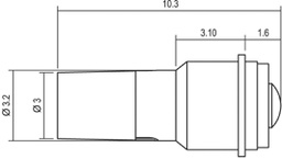 LED lamp; white cold; SX3s; 24÷28VDC; No.of diodes: 1; -40÷85°C