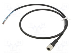 Cable: for sensors/automation; M12; PIN: 4; straight; 1m; plug; 12A