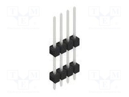Connector: pin strips; pin header; male; PIN: 4; 2.54mm; THT; 1x4