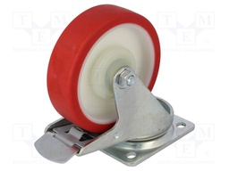 Transport wheel; Ø: 125mm; W: 30mm; H: 155mm; torsional with lock
