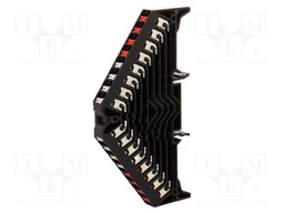 Splice terminal: rail; 1.5mm2; ways: 8; terminals: 32; black; 250VAC
